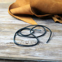 Lacet en cuir noir, 130 cm