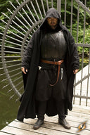 Manteau de voyage, noir, mélange de laine