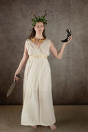 Godinnen jurk Penelope, crème