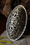 Viking schildpad broche Finland, verzilverd, prijs per stuk