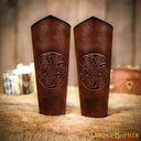 Leren bracers Ingalvur, lang