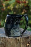 Horn cup Shetland, dark, 500-650 ml