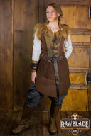 Falcon Woman Leather Jerkin, brown