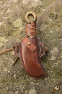 LARP vilmes met houder, bruin