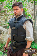 Diego Gilet en Cuir - Noir