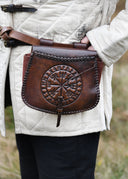 Leren tas met Vegvisir