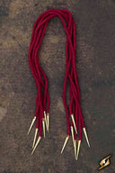Laccio con aglet, set di 6, rosso