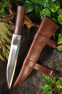Viking seax with scabbard, semi-sharp