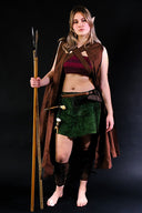 Leren rok Nuala, groen