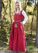 Medievale kirtle Lene, rosso