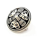 Kleine schijffibula Borrestijl, verzilverd brons