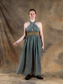 Godinnen Jurk Persephone, natuurgroen