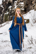 Prima medievale vestito Aelswith, blu