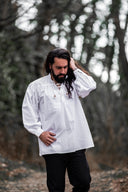 Medeltida skjorta, vit