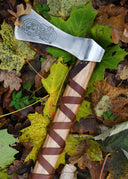 Viking hache, type A, gravé, semi-tranchant