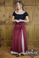 Deluxe double skirt Isabela, burgundy