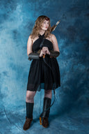 Godinnen Jurk Persephone kort, zwart