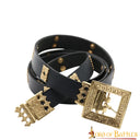 Medievale cintura Erik di Pomerania, nero, 130 cm