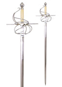 Tysk rapir med ben grepp, halvvass