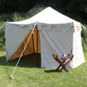 Middeleeuwse tent Herold 4 x 4 m, rood-naturel, 425 gsm