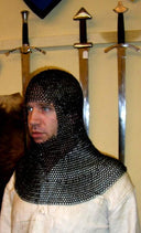 Cofia de malla con cuello cuadrado, bronceado, 8 mm