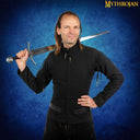 15th century arming doublet, black