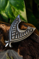 Średniowieczny koniec paska 4,5 cm, spłaty srebra