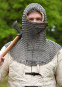 Maliënhaube mit dreieckigem Ventail, unbehandelt, 8 mm