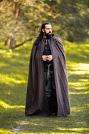 Katoenen mantel, donkerbruin