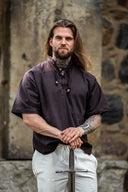 Kortärmad skjorta, medeltida, brun