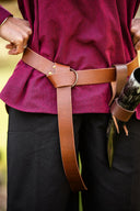 Riem met ringsluiting, 150 cm, bruin