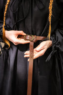 Leren riem, 2cm breed, bruin