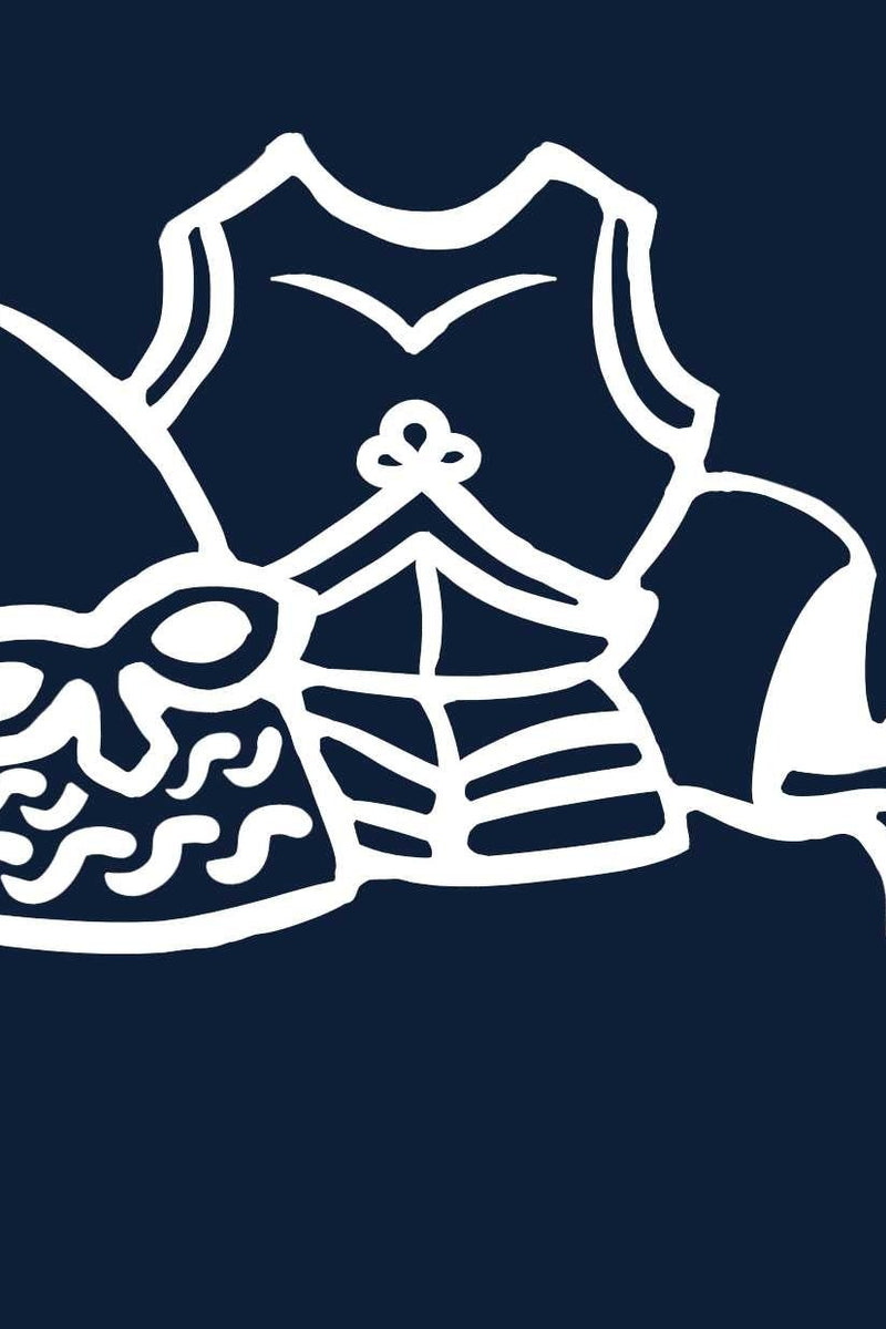 een tekening van een helm, pantser en helmkap