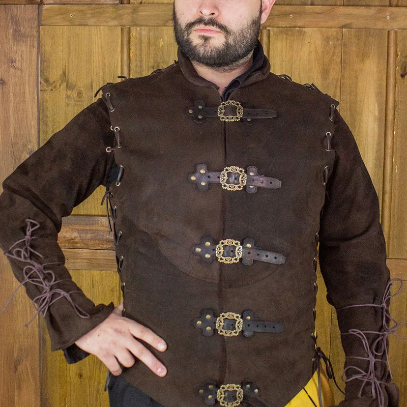 Leren jerkins, pourpoints en korsetten voor LARP en reenactment