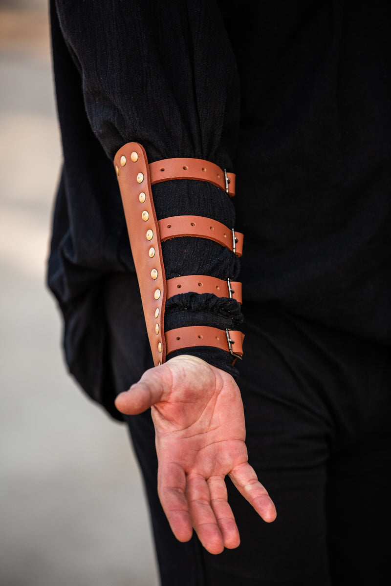 Marius läderarmskenor, armskenor, brun 