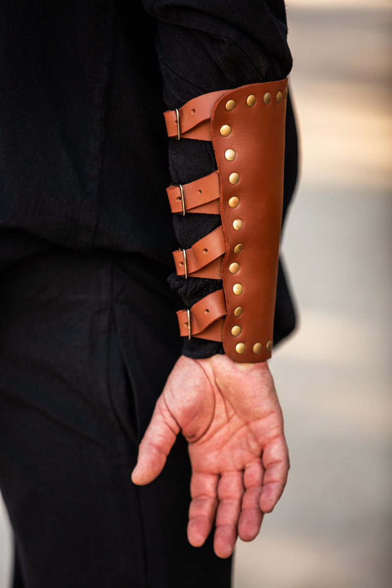 Marius läderarmskenor, armskenor, brun 