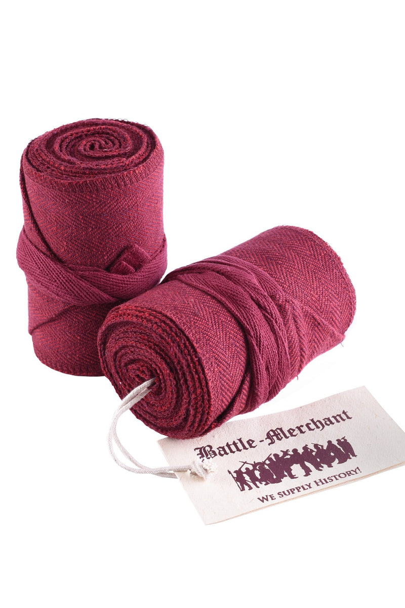 Beenwindsels met visgraatmotief, rood