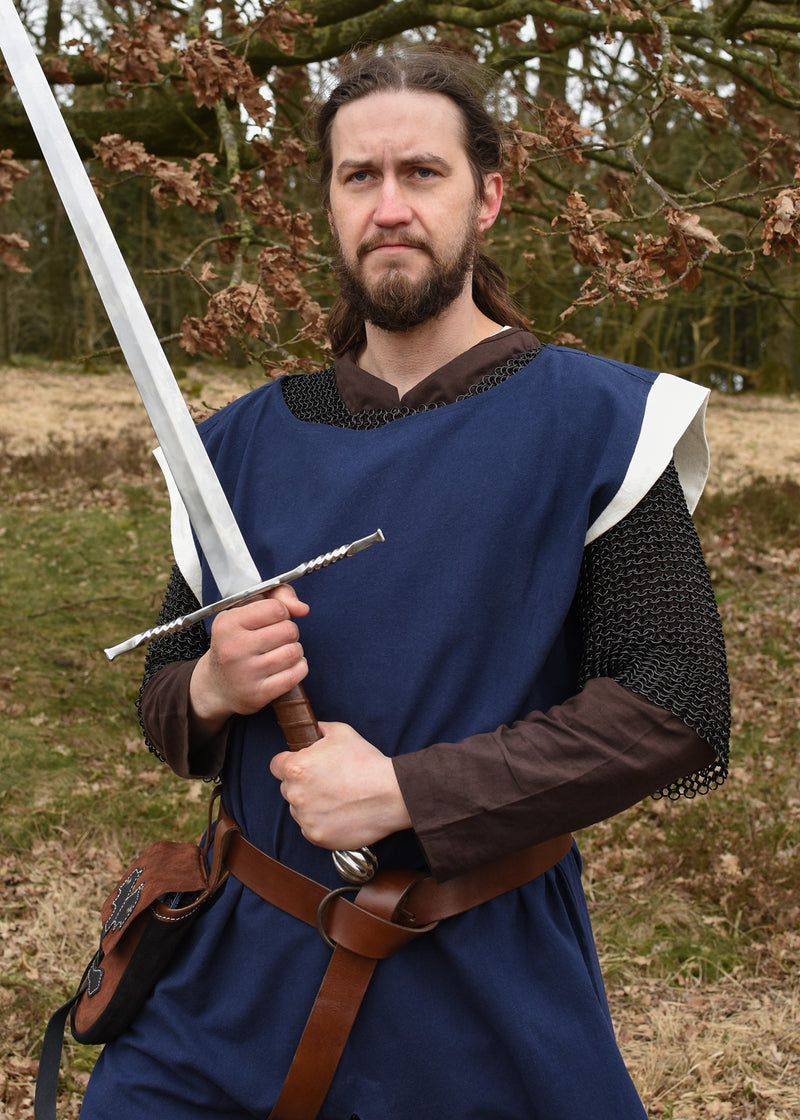 Medieval sobreveste Rodrick, azul-crema 