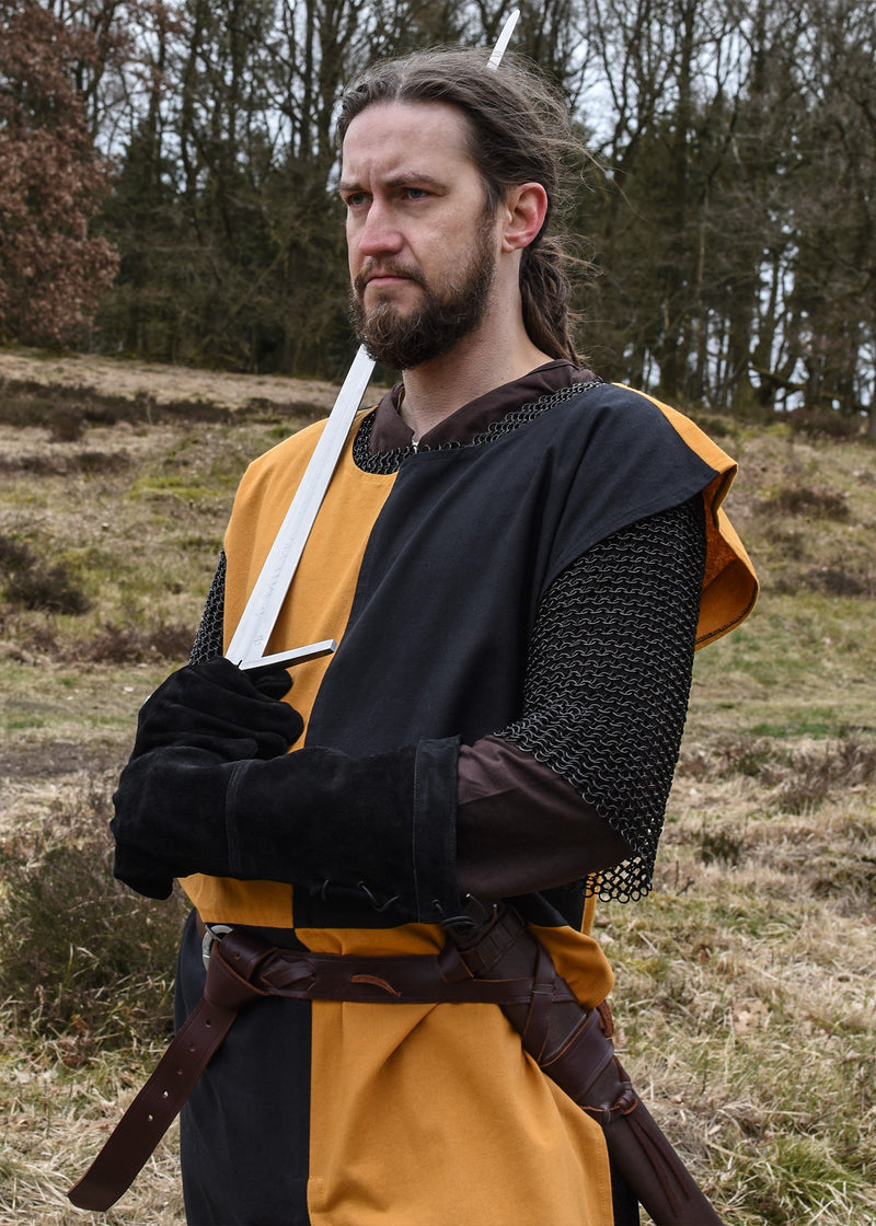 Medievale surcotto Rodrick, arancia-nero 