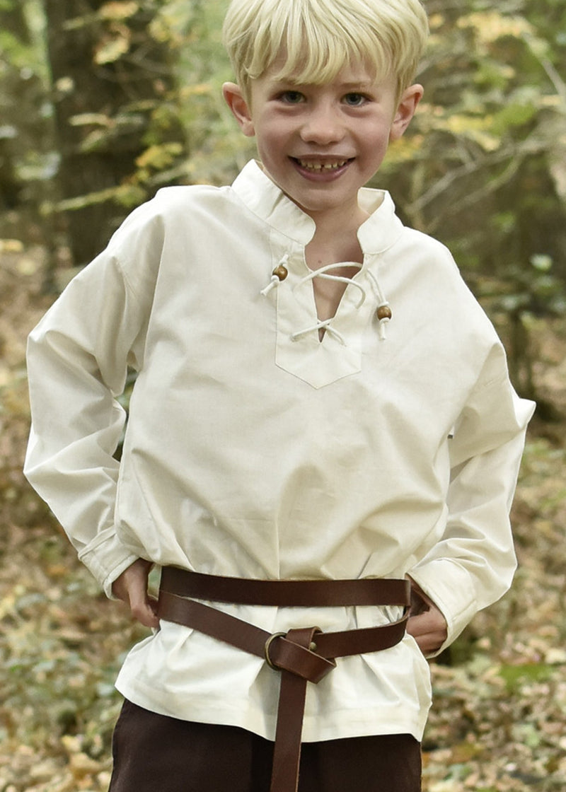 Barnskjorta pirat, naturlig 