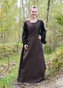 Medieval surcotte Isabeau, brown
