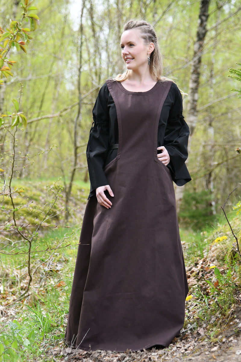 Middeleeuwse surcotte Isabeau, bruin