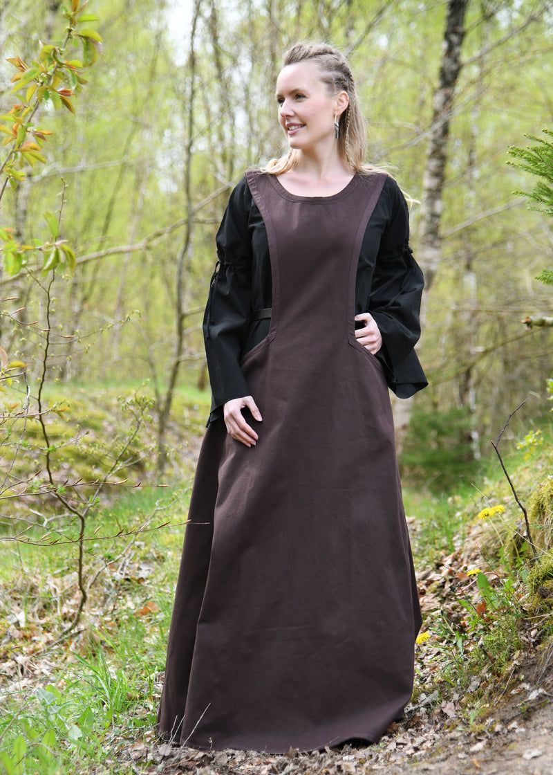 Medieval surcotte Isabeau, brown