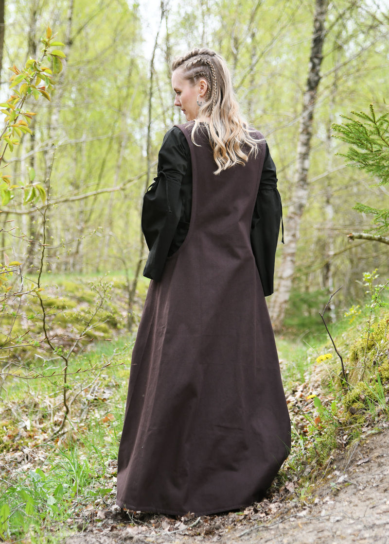 Medieval surcotte Isabeau, brown