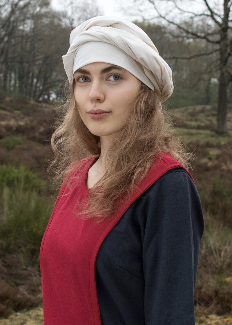 Middelalderlige surcot Isabeau, rød 