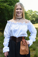 Renaissanceblouse Elizabeth, wit