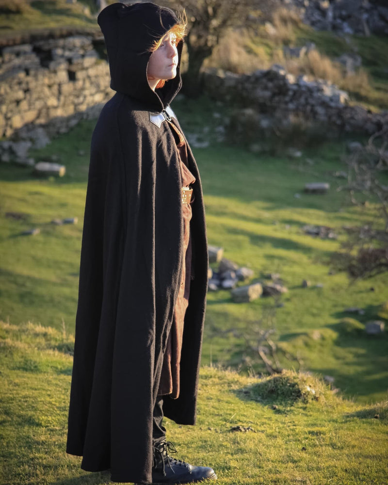 Kindermantel Rowan, zwart, wolmix