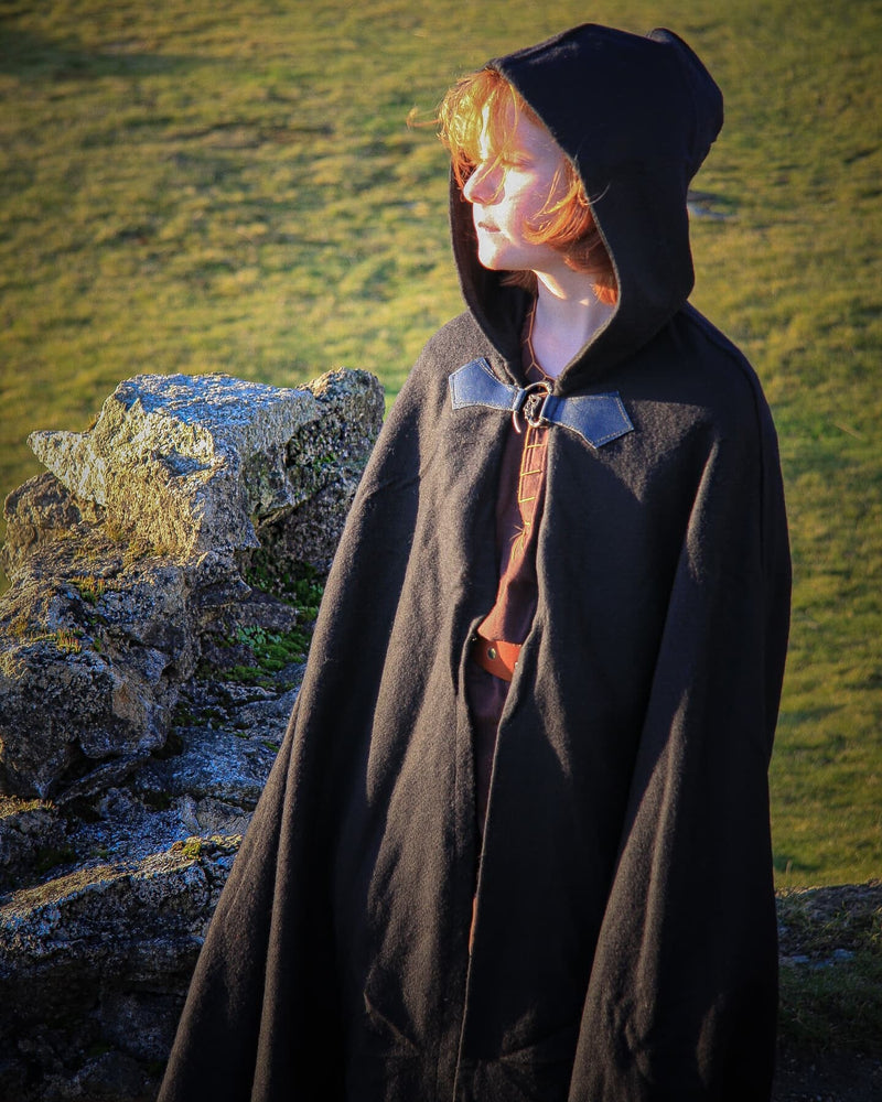 Kindermantel Rowan, zwart, wolmix