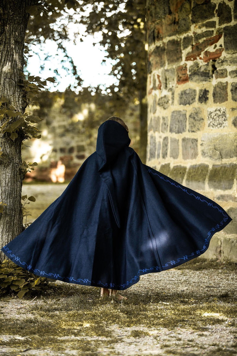 Barnkappa Morgan, ullblandning, blå 