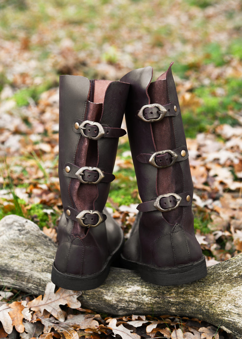 Poulaines, middeleeuws, bruin